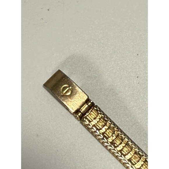 Vintage Elgin Women’s Diamond Quartz Watch Gold-Tone Woven Band - Not Running - Picture 6 of 9